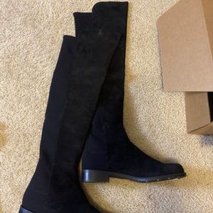 The Black Friday💎NEW💎Stuart Weitzman Black Suede 5050 Boots/Booties